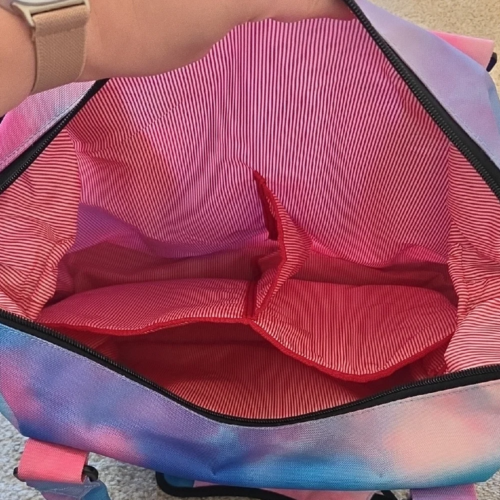 Herschel Supply Company Tie-Dye Pink & Blue Travel Duffel - Picture 5 of 12